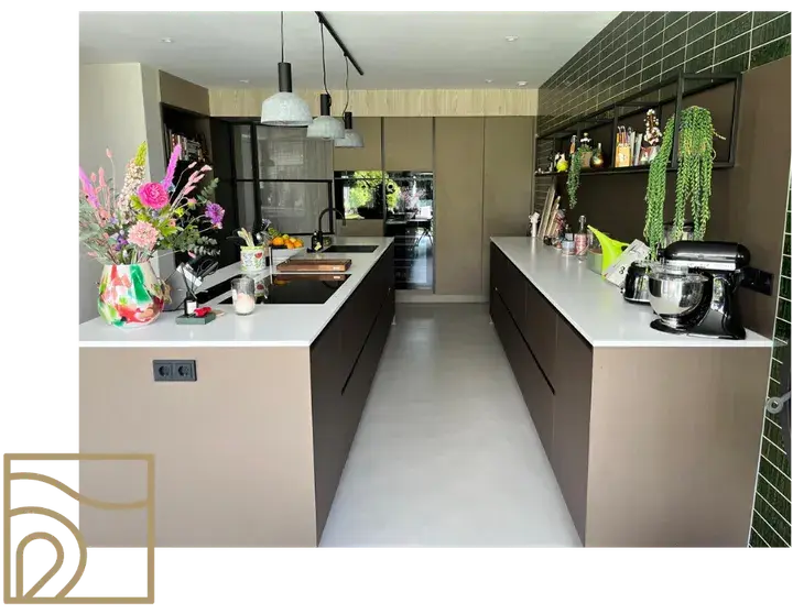 Keuken met kookeiland op maat gemaakt door Spruit Maatwerk Interieur Woerden